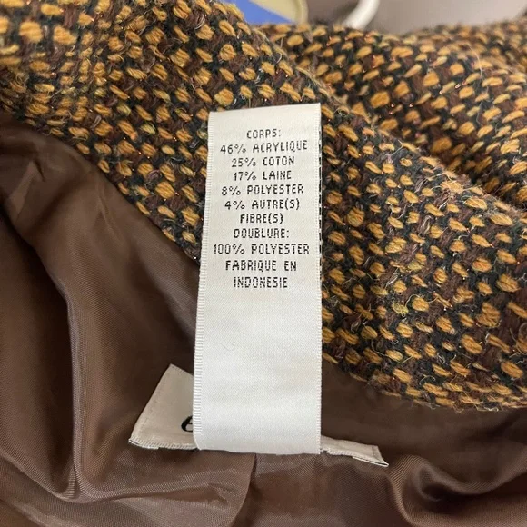 Easy Spirit Womens Size L Large Blazer Jacket Tweed Raw Hem Long Sleeve Vintage - Picture 4 of 4